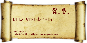 Uitz Viktória névjegykártya